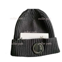 Bonnet Cp Official Website 1:1 High Quality Knitted Hat Extra Fine Merino Wool Goggle Beanie Hip Hop Two Lens Glasses Goggles Hat CP Men Knitted Hats 728