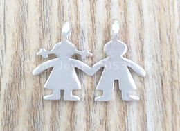 Sweet Dolls Pendant Authentic 925 Sterling Silver pendants Silver Fits European bear Jewellery Style Gift Andy Jewel 1159045009560471