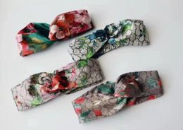 Women Headband Scarf silk headbands flower hummingbird hairbands letters style design headbands