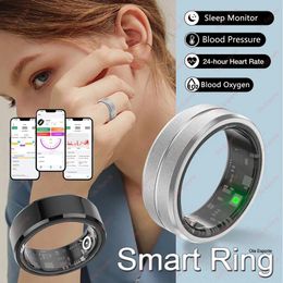 Smart Ring Activity Fitness Tracker Heart Rate Sleep Health Monitor Blood Oxygen Pressure Finger for IOS Android 240507