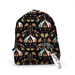 Backpack Fashion Dlephant Backpacks Boys/Girls Pupil School Bags 3D Print Keychains Oxford Waterproof Funny Cute Small