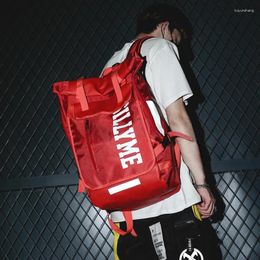 Backpack Street Fashion Trend Red Super Fire Tide Brand Male Large Capacity 15.6 Inch Middle School Student Bag Female