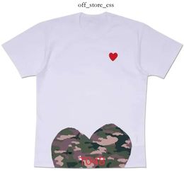 cdgs shirt COMMES Designer Play T Shirt Cotton Fashion Brand Red Heart Embroidery T-Shirt Women's Love Sleeve Couple Short Sleeve Men Play Plus Size cdgs hoodie 628