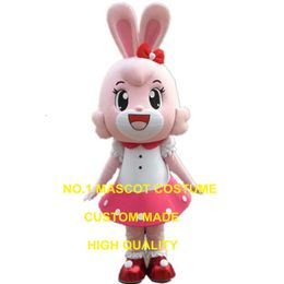 cute rabbit mascot pink bunny custom adult size cartoon character carnival costume 3202 Mascot Costumes