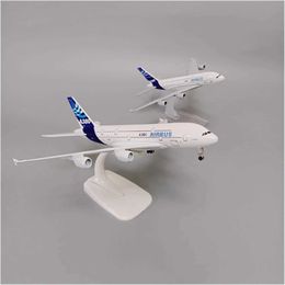 Aircraft Modle 20CM die cast metal alloy aircraft model used for A380 prototype airline aircraft with landing gear toys for collection S2452355