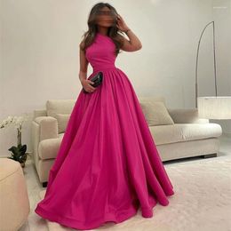 Party Dresses Elegant A-Line Satin Evening Dress Saudi Arabia One Shoulder Dubai Formal Occasion Celebrity Prom Gowns Long Women