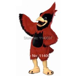 mascot Plush Long Hair Material "Big Red" Cardinal Mascot Costume Birds Outfit Suit Stage Props Party Cosply Fancy Dress Mascot Costumes