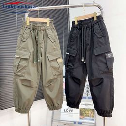 Cargo Boys Hight Quality Spring Autumn Children Trousers Casual Kids Streetwear Pants Teenage Clothes For 110-170cm L2405