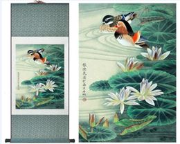 Super Quality Traditional Chinese Art Painting Home Office Decoration Chinese Painting Mandarin Ducks Playing In The Water Chinese9770985