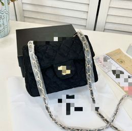 High-end Women's Bag High-Grade One-Shoulder Crossbody Chain Bag Rhombic Golden Ball Small Square Bags