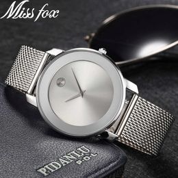 Miss relógios para mulheres elegantes casuais colorida de prata Lady Watch for Woman Luxury Brand Dress Relógio Relógio Feminino 210720 257B