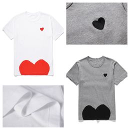 T Shirts Designer for Men Women Summer Cotton Print Heart Embroidery O-neck Short-sleeved Couple Casual Tees