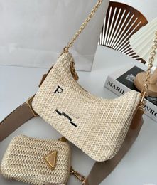 designer bags Woman Straw Bags Nylon shoulder bags Hobos Handbags underarm bag Chain Purses Designer Crossbody Baguettes Lady Small Totes Nylon Ophidia Hobo bag