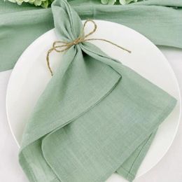 Table Napkin Set Of 2/6/12 40x40cm Cloth Napkins Durable Polyester Thicken Placemat Reusable For Kitchen Dining Wedding Decoration