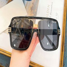 0900 Black Gold Oversized Sunglasses Printed Lens unisex Fashion Sun glasses UV400 Protection Occhiale da sole with Box 201d