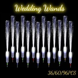 36/60/96Pcs 10 inch white Fibre optic rod 3-mode wedding flash LED light rod party supply wedding discounts bride shower 240522