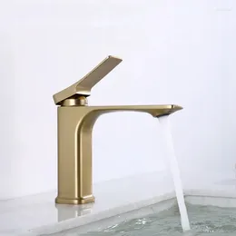 Bathroom Sink Faucets Basin Faucet Gold Black Mixer Tap Brass Wash And Cold Water Modern Taps