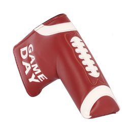 PU Leather Game Day Embroidery Golf Club Magnetic Closure Blade Mallet Putter Covers 240523