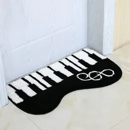 Carpets Piano Keys Tufting Bath Mat Notes Pattern Doormat Soft Fluffy Bedside Bedroom Floor Carpet Plushy Area Rug Aesthetic Home Decor