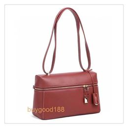 Lare Bag Lunch Box Bag Women 2024 New Box Bag Cowhide Early Autumn Lunch Box Bag Large Capacity Handheld Shoulder Bag Second Generation