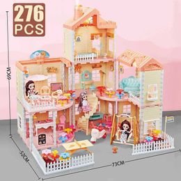 Doll House Accessories Big Doll House Diy Childrens Mini Bed Sofa Table Kitchen Mini Doll Furniture Mini Doll House Childrens Toys Girl Gifts Q240522