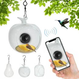 Other Bird Supplies Hanging Smart Feeder Gift With Wireless WiFi Capture Pos Feeders House Camera Outdoor Watching Device