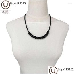 Pendant Necklaces Uk Pearl Choker For Women Rubber Handmade Simple Chain Soft Rope Boho Jewellery Fashion Accessories Drop Delivery Pen Dhnyk