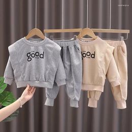 Clothing Sets Girl Kids Casual Sweatshirt Pant 2pcs Suit 2024 Spring Autumn Tracksuit Children Fashion Design Sportswear FY11091