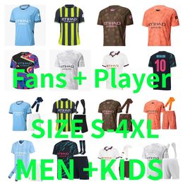 23 24 25 MANCHESTE Man City SOCCER JERSEYS 2024 2025 RODRIGO HAALAND JOAO CANCELO GREALISH MANS CITIES MAHREZ DE BRUYNE FODEN football shirts kids kits uniform