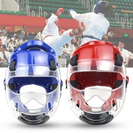 Sanda Boxing Helmet for Kids and Adults, Karate, Muay Thai, Boxeo, Taekwondo, Training Helmet, Blue, Red, New L2405