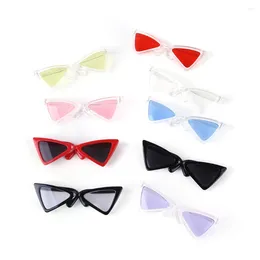 Dog Apparel 50PC/Lot Lovely Triangle Cat Sunglasses Pet For Small Dogs Eye-wear Accessories Pos Props