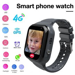 Kids Smart Watch 4G Sim Card Call Video LBS Tracker Location SOS Camera Voice Chat Smartwatch For Children Gift For Boys Girls 240523