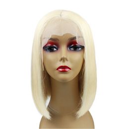 Hair 13x4 Lace Wig Transparent Lace Wig 130-180 Density straight 613 Colour Frontal Wig Human