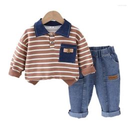 Clothing Sets Spring Autumn Baby Clothes Suit Children Boys Striped T-Shirt Pants 2Pcs/Sets Toddler Casual Sports Costume Kids Tracksuits