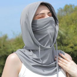 Cycling Caps Summer Mask UV Sun Protection Ice Silk Bike Balaclava Hat Bicycle Scarf Breathable Sport Motorcycle Hooded