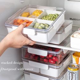 Storage Bottles Divided Serving Tray Veggie With Lid Removable Square Food Platter Snack Box For Candies Fruit Biscuits