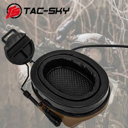 Tactical Helmets TAC-SKY C2 Headset Tactical Airsoft Noise Reduction Pickup Walkie-Talkie Comtac Headset Tactical Helmet ARC Rail Mount Rebb