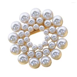 Brooches Fashion Elegant Ladies Scarf Clip Fastener Pearl Scarves Clasp Jewellery