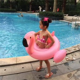 Summer Children's Inflatable Floating Swim Pool Beach Toys Kids Life Buoy Water Sports Baby Swimming Laps Inflatable Floats Flamin Ejof