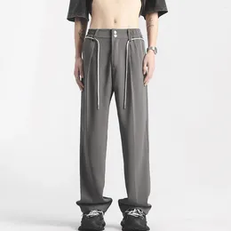 Men's Pants Summer Casual Korean Straight Loose Sweatpants American Fashion Draping Wide Leg Baggy Trousers