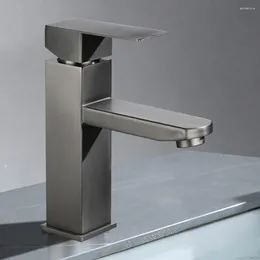 Bathroom Sink Faucets And Cold Wash Basin Faucet Hand Gunmetal Grey Quadrant Kitchen Water Tap
