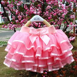 Skirts Skirts Little Girls Summer Tulle Tutu Skirt 2 6 8 10 Yrs Cheerleader Solid Dance Mini Skirt Cute Baby Girls Fluffy Skirt WX5.21