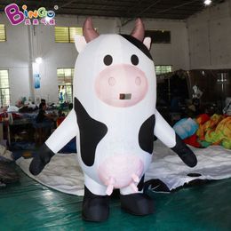 Factory Inflatable Walking Cow Cartoon Air Model Shopping Mall Warm up Event Netizens Cheque in, Take Photos Walking Cartoon