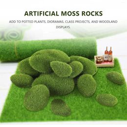 Decorative Flowers 30PCS 3 Size Artificial Moss Rocks Green Balls For Floral Arrangements Gardens And Crafting