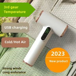 Hair Dryers New Cold/Hot Wireless Hair Dryer USB Wireless Charging Strong Wind Home/Dormitory/Business Travel Basic Hair Dryer Q240522