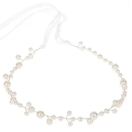 Hair Clips Elegant Pearl Soft Vines Headband Chain Tiara Wedding For Bridesmaid Dating Shopping