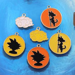 Charms 10Pcs/lot Kawaii Japanese Cartoon Cloud Enamel Pendant For DIY Earrings Necklace Bracelet Jewelry Making Accessory