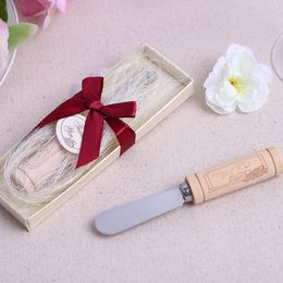 2023 Vintage Reserve Stainless Steel Wooden Wine Cork Handle Cheese Spreader Spreaders Wedding Favours gift gifts