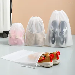 Storage Bags Waterproof Travel Portable Shoe Clothes Organzier Drawstring Suitcase Transparent Underwear Makeup Bag