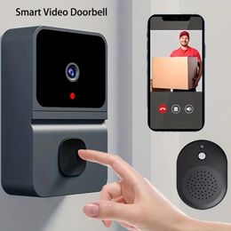 Wireless Doorbell WiFi Outdoor HD Camera Security Door Bell Night Vision Video Intercom Voice Change Home Monitor For Phone y240516